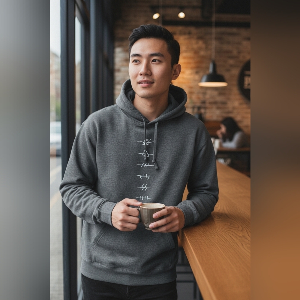 Naruto Akatsuki Hoodie Port & Company Gray Pullover‎ Sweatshirt XL